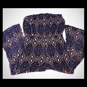 3x PLUS SIZE BLUE STRAPLESS ROMPER WITH SHORTS